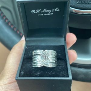 Diamond Baguette Silver Ring (1 ct. t.w.)